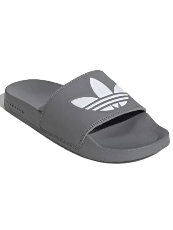 Тапочки adilette lite slides 'trefoil logo - grey' Adidas — изображение 2 из 4, серый