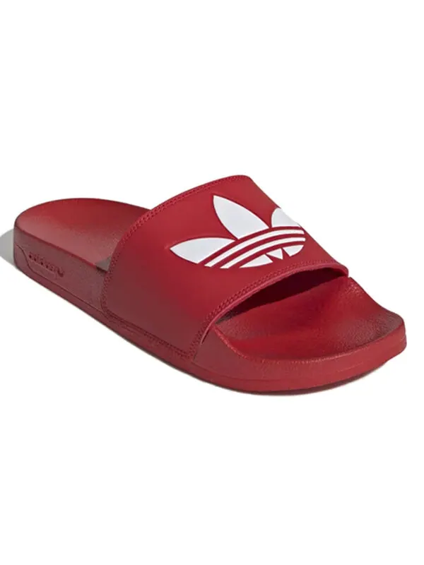 Тапочки adilette lite slides 'trefoil logo - scarlet' Adidas — изображение 3 из 4, красный