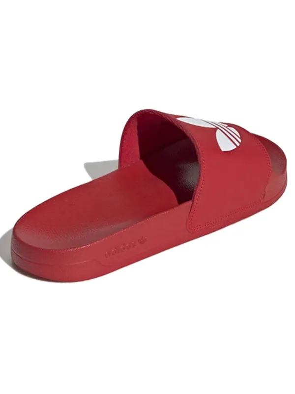 Тапочки adilette lite slides 'trefoil logo - scarlet' Adidas — изображение 4 из 4, красный