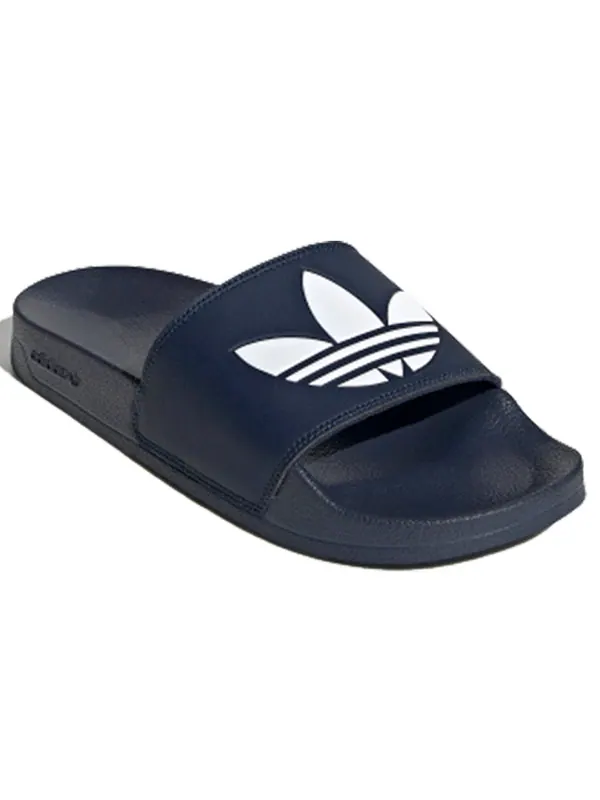 Тапочки adilette lite slides 'trefoil logo - collegiate navy' Adidas — изображение 2 из 4, синий