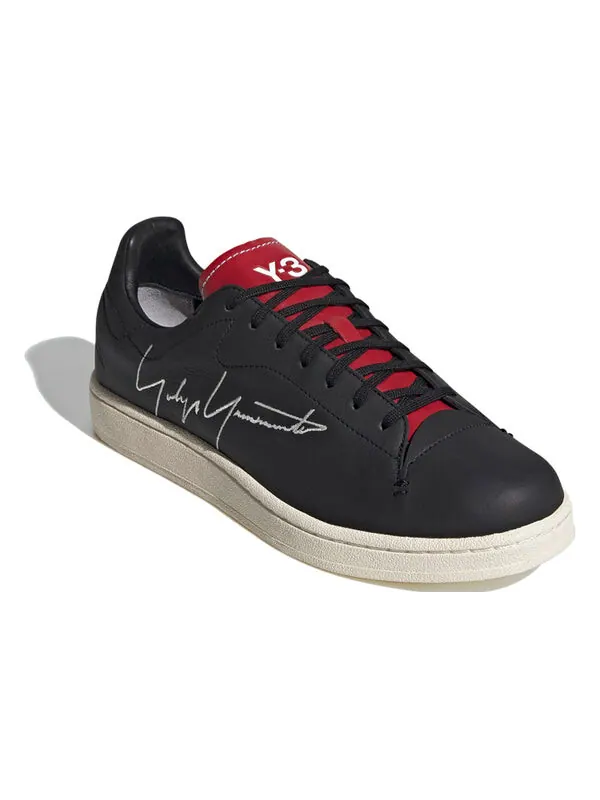 Кроссовки y-3 yohji court shoes 'black red' Adidas — изображение 3 из 4, черный/красный