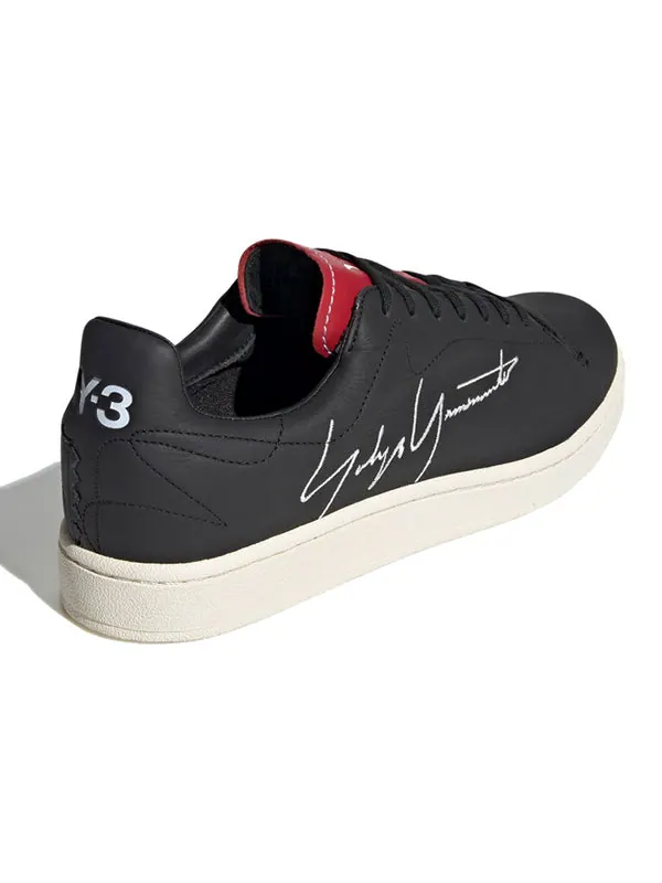 Кроссовки y-3 yohji court shoes 'black red' Adidas — изображение 4 из 4, черный/красный