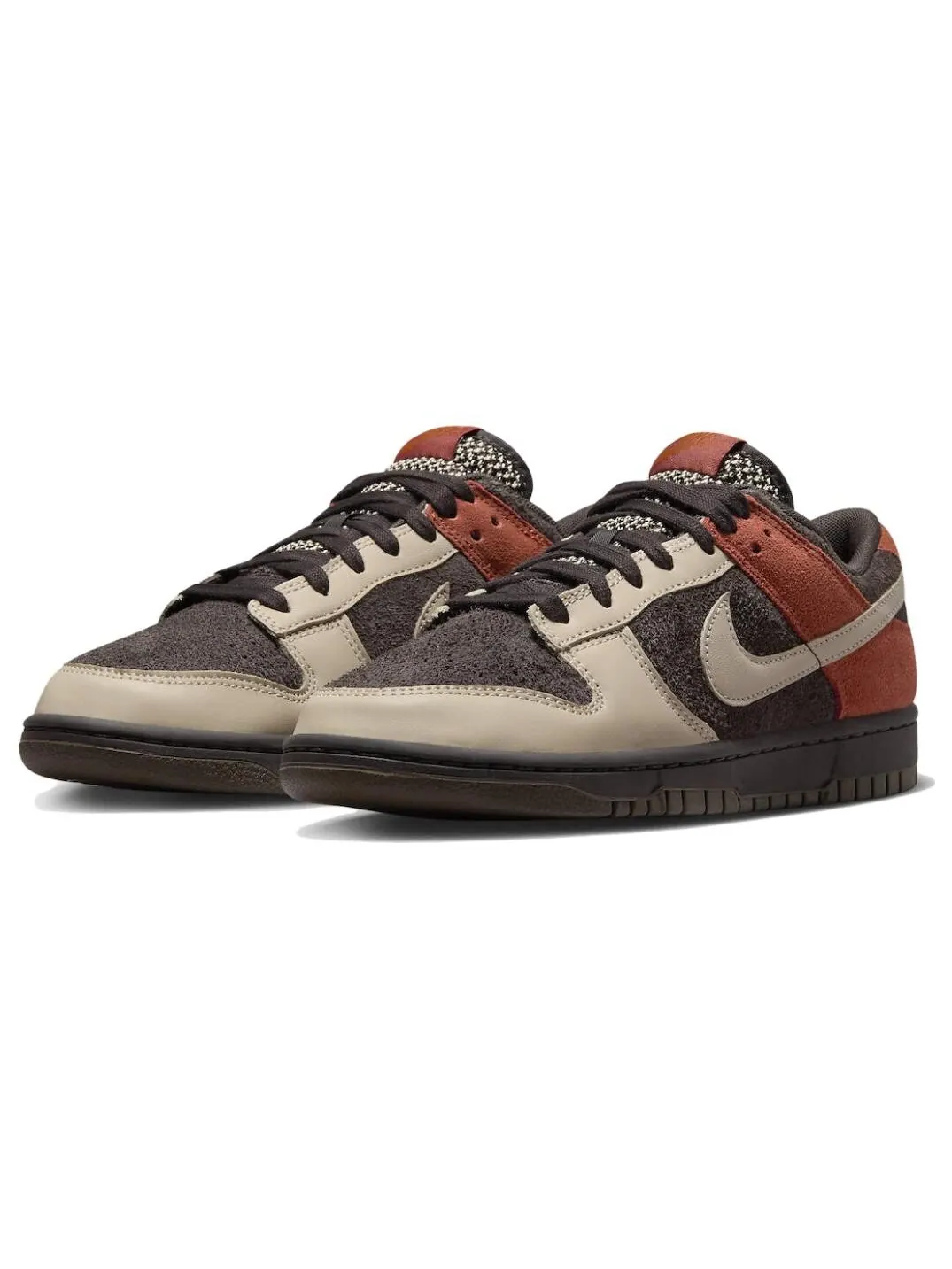 Кроссовки Nike Dunk Low 'Red Panda', кожа и замша — изображение 3 из 6, коричнево-оранжевые