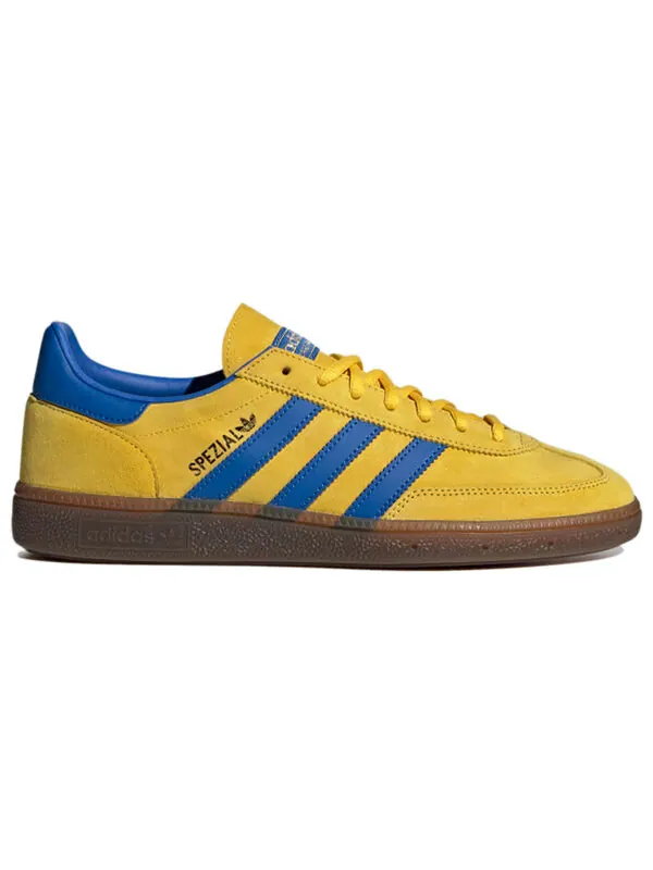 Кроссовки оригинальные гандбольные spzl Adidas — изображение 2 из 4, желтый/синий