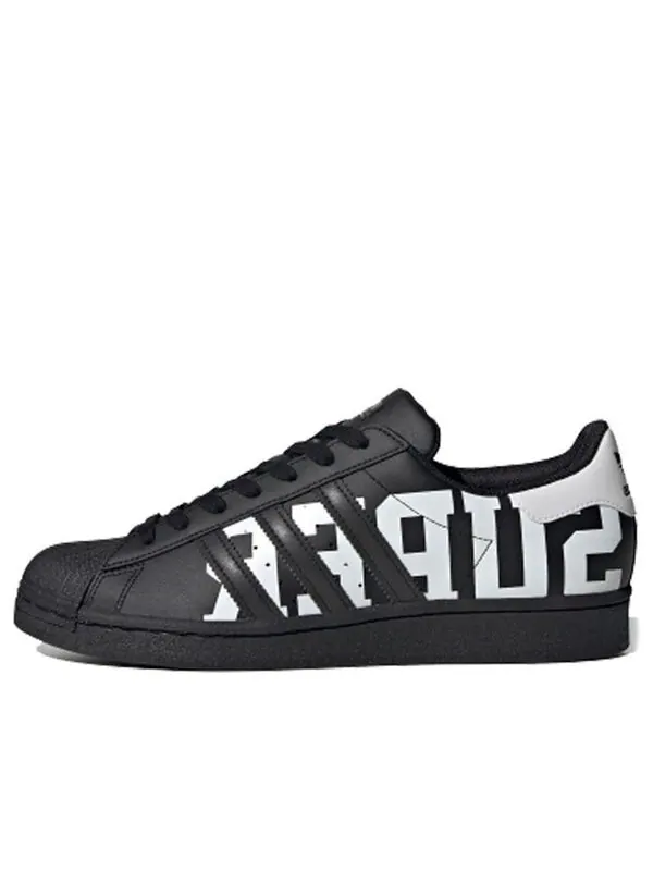 Кроссовки superstar 'xxl print - core black' Adidas — изображение 1 из 4, черный/белый