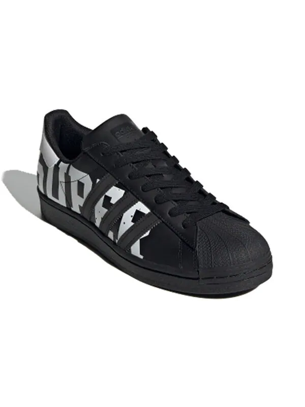Кроссовки superstar 'xxl print - core black' Adidas — изображение 2 из 4, черный/белый