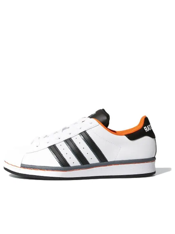 Кроссовки суперзвезда j Adidas — изображение 1 из 4, белый/черный/оранжевый