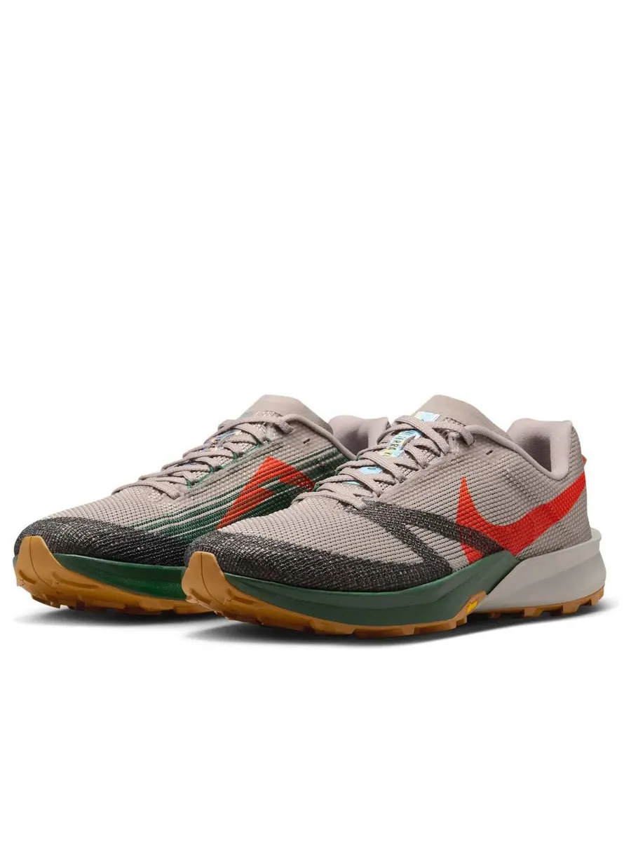 Кроссовки Nike Kiger 10 'College Grey Bright Crimson Fir' — изображение 3 из 6, серый
