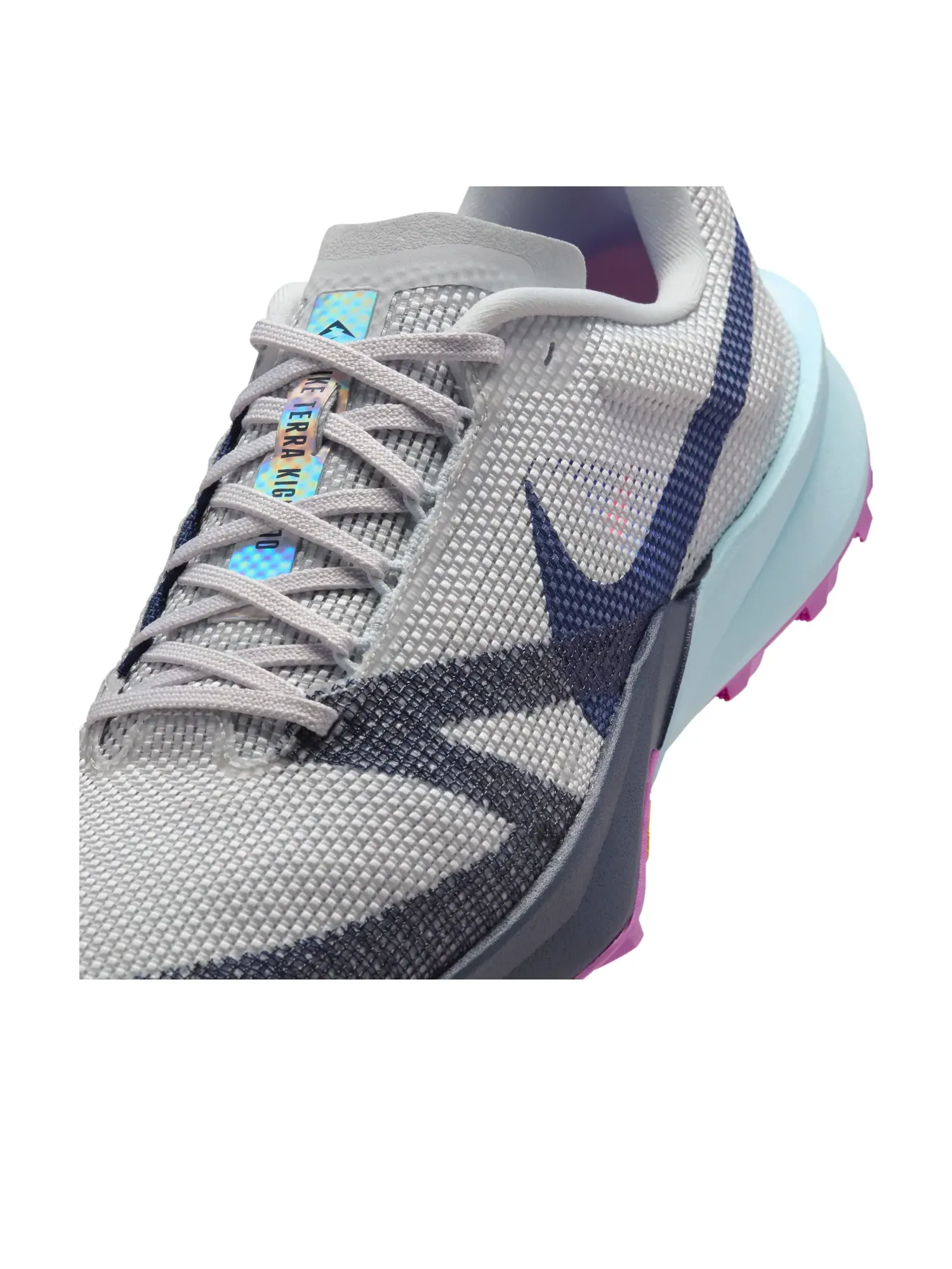Кроссовки Nike Kiger 10 'Metallic Platinum Midnight Navy Sapphire' — изображение 5 из 6, серый