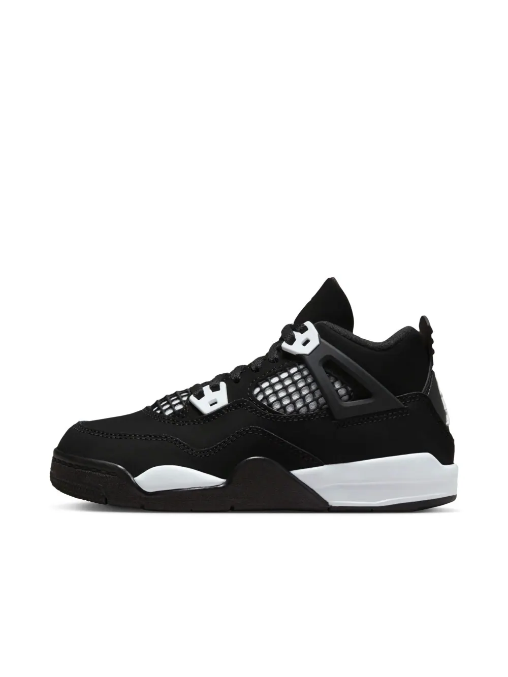 Кроссовки детские Jordan 4 Retro "White Thunder" — изображение 1 из 6, черный