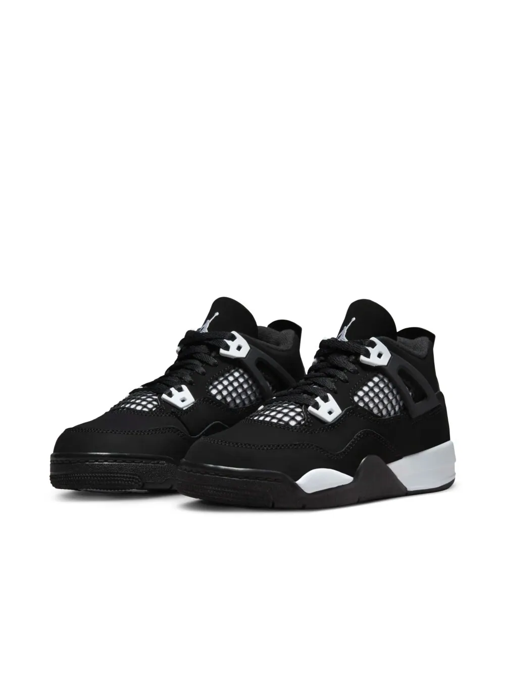 Кроссовки детские Jordan 4 Retro "White Thunder" — изображение 2 из 6, черный