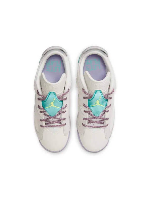 Кроссовки 6 low 'let's play' Air Jordan — изображение 4 из 4, зеленый