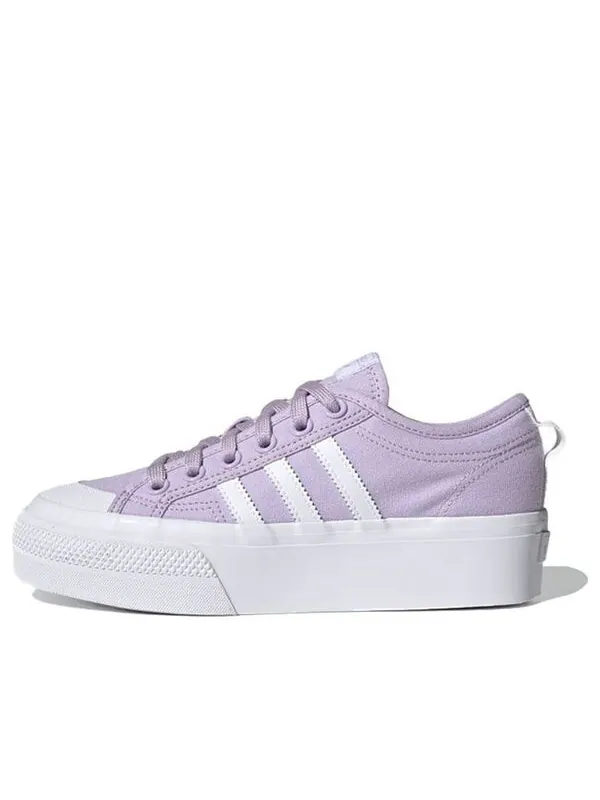Кроссовки оригинальные nizza platform Adidas — изображение 1 из 4, фиолетовый/белый