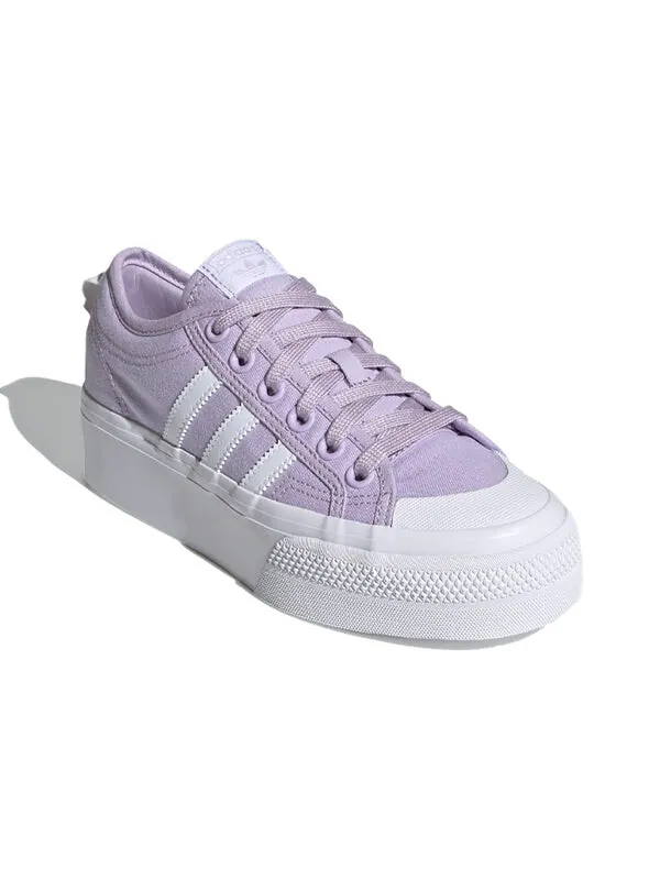 Кроссовки оригинальные nizza platform Adidas — изображение 3 из 4, фиолетовый/белый