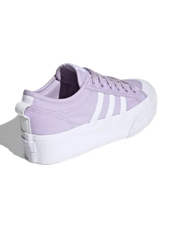 Кроссовки оригинальные nizza platform Adidas — изображение 4 из 4, фиолетовый/белый