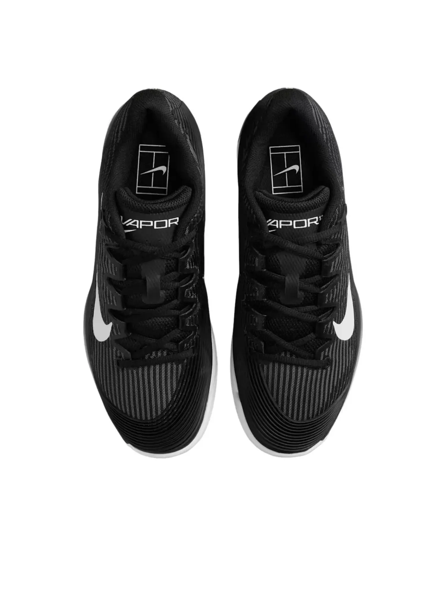 Кроссовки (WMNS) Nike Court Air Zoom Vapor 12 HC 'Black Dark Smoke Grey White' — изображение 3 из 6, черный