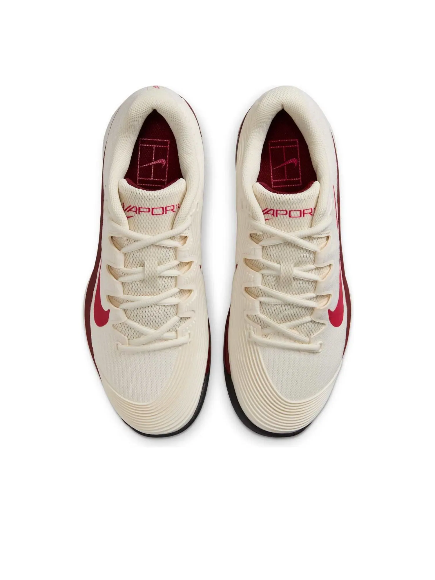 Кроссовки (WMNS) Nike Court Air Zoom Vapor 12 HC 'Pale Ivory Rush Pink Team Red' — изображение 4 из 6, белый