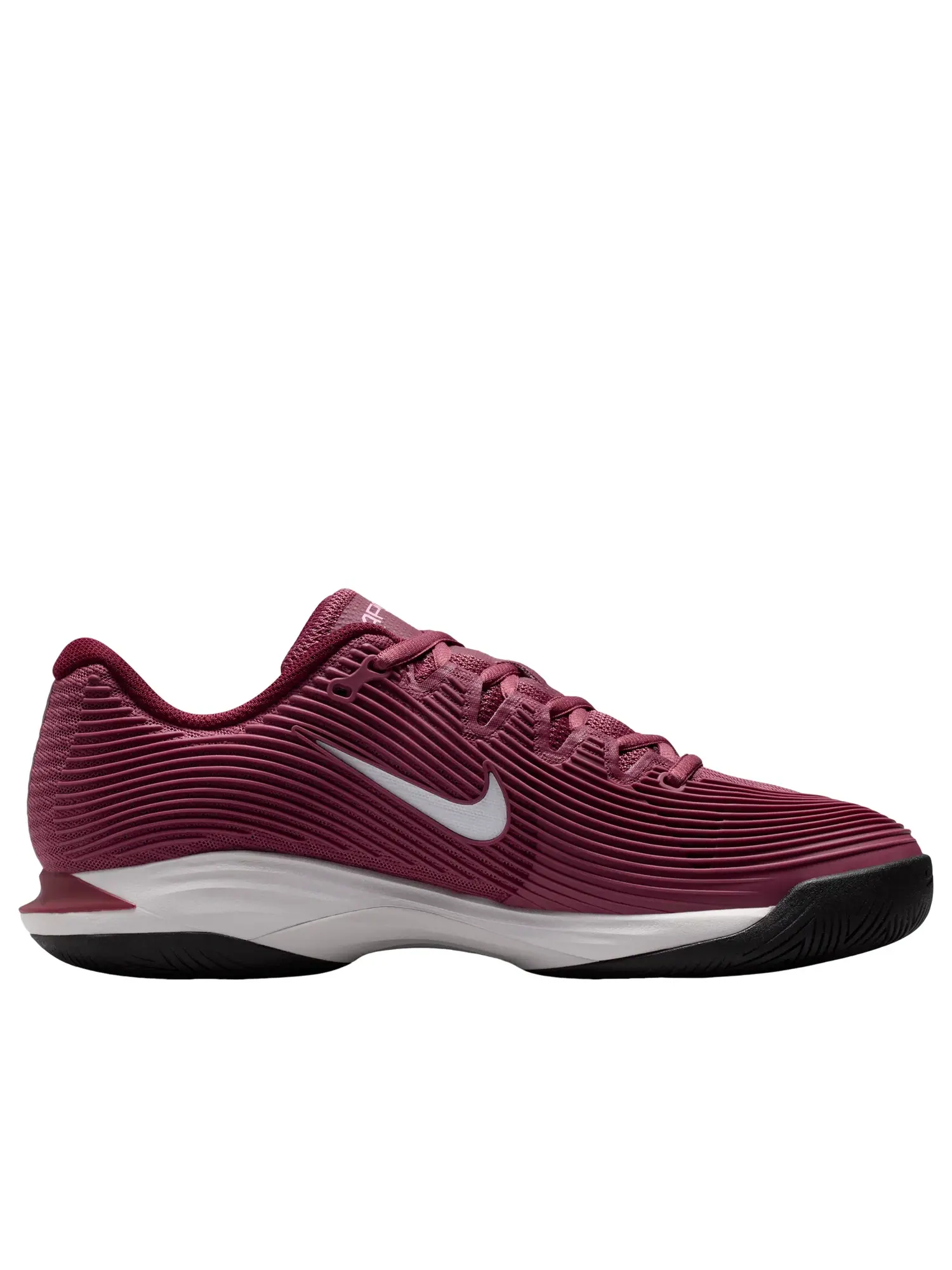 Женские теннисные кроссовки с шнуровкой Nike Vapor 12 Pink Smoke Best Gray — изображение 2 из 6, бордовый