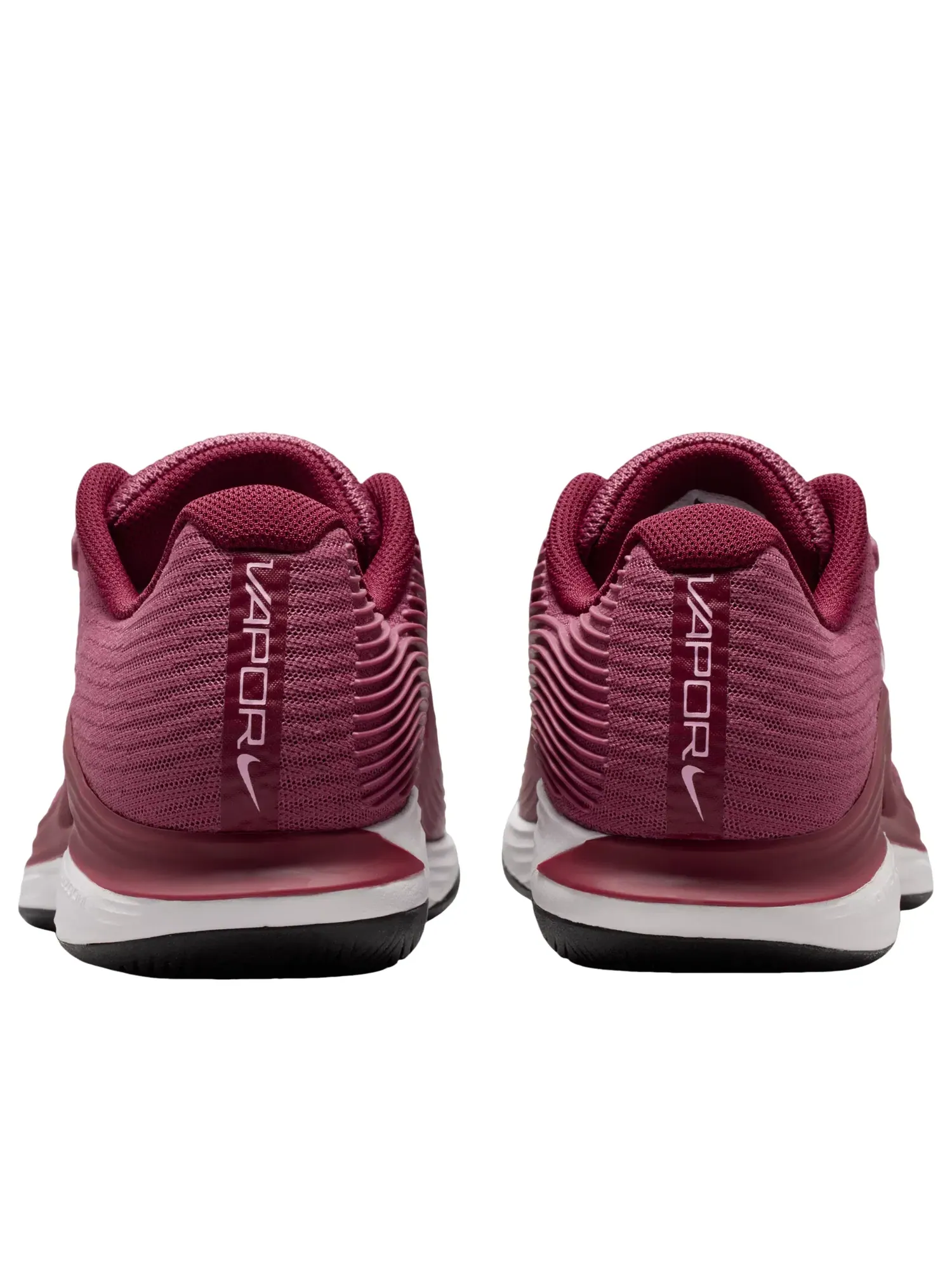 Женские теннисные кроссовки с шнуровкой Nike Vapor 12 Pink Smoke Best Gray — изображение 4 из 6, бордовый