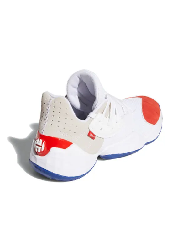 Кроссовки Harden Vol. 4 Adidas — изображение 3 из 4, белый/красный/синий
