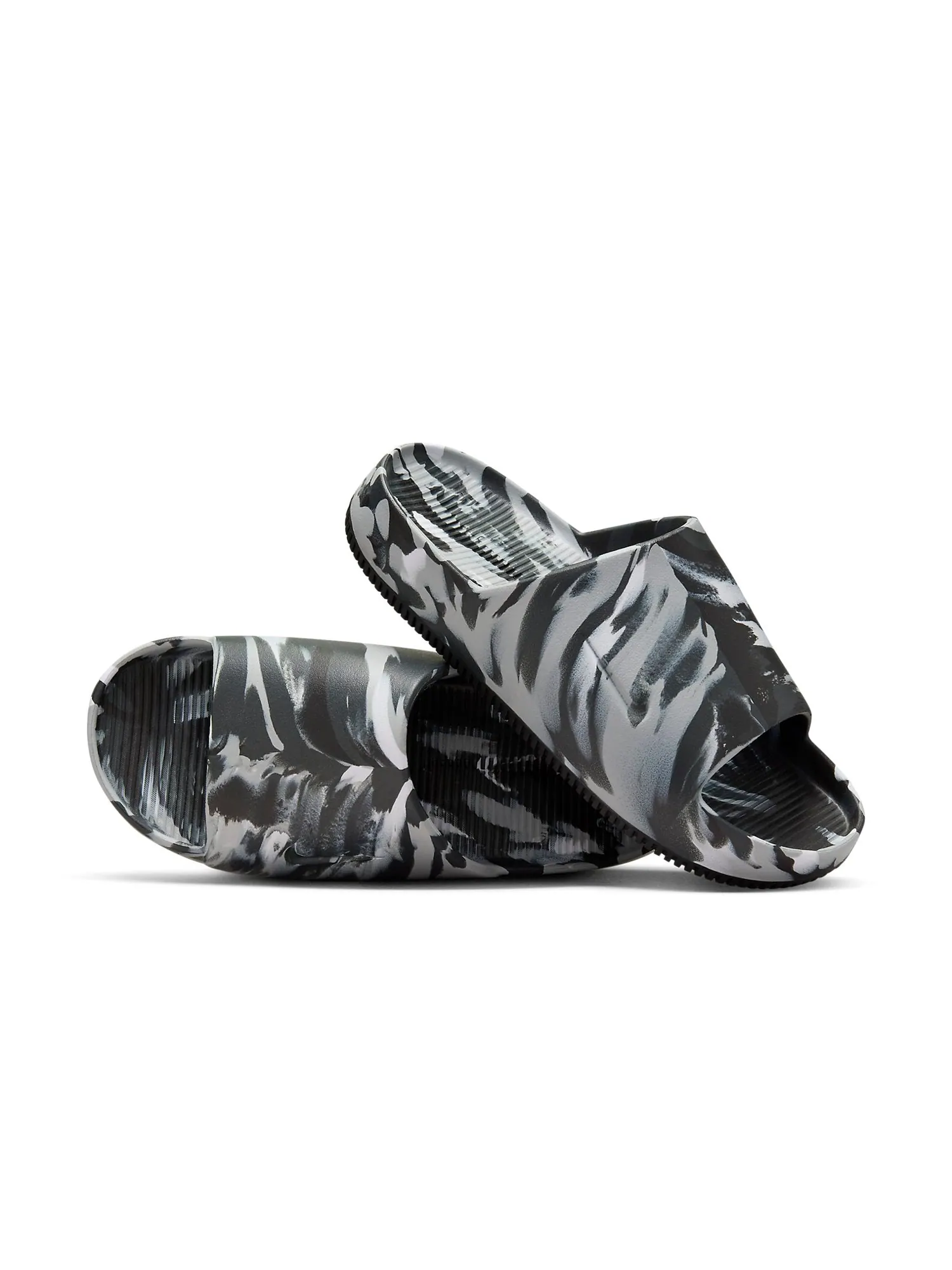Слипоны Nike Calm Slide 'Marble Black Grey' FV5637-001 — изображение 3 из 6, черный серый