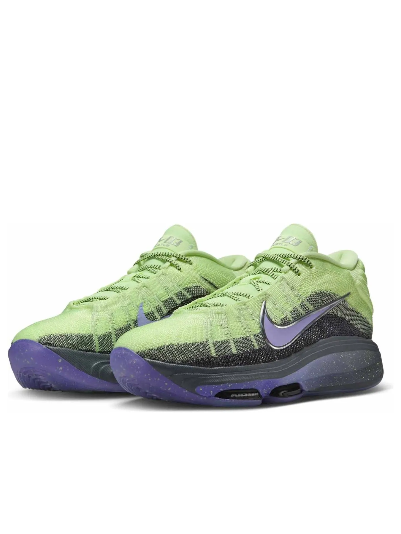 Кроссовки Nike G.T. Hustle 3 EP 'Barely Volt Metallic Silver' — изображение 4 из 6, зеленый