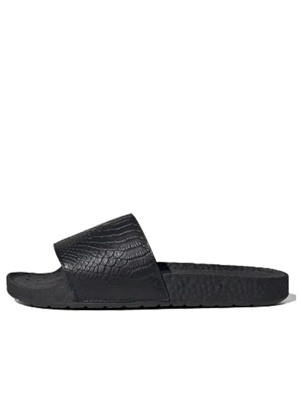 Тапочки adilette boost slides 'snakeskin' Adidas — изображение 1 из 4, черный
