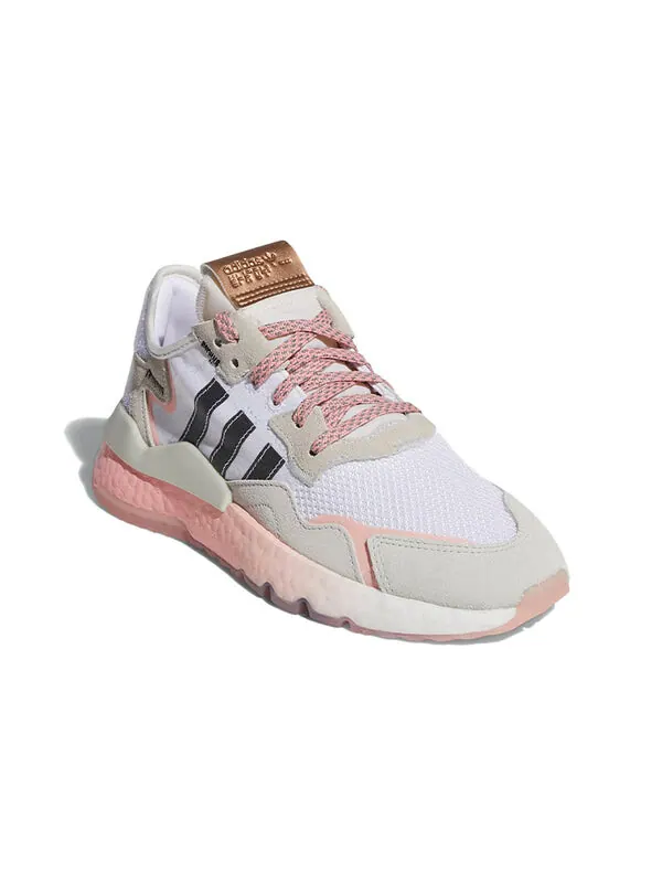 Кроссовки оригинальные nite jogger Adidas — изображение 3 из 4, белый/коричневый/розовый