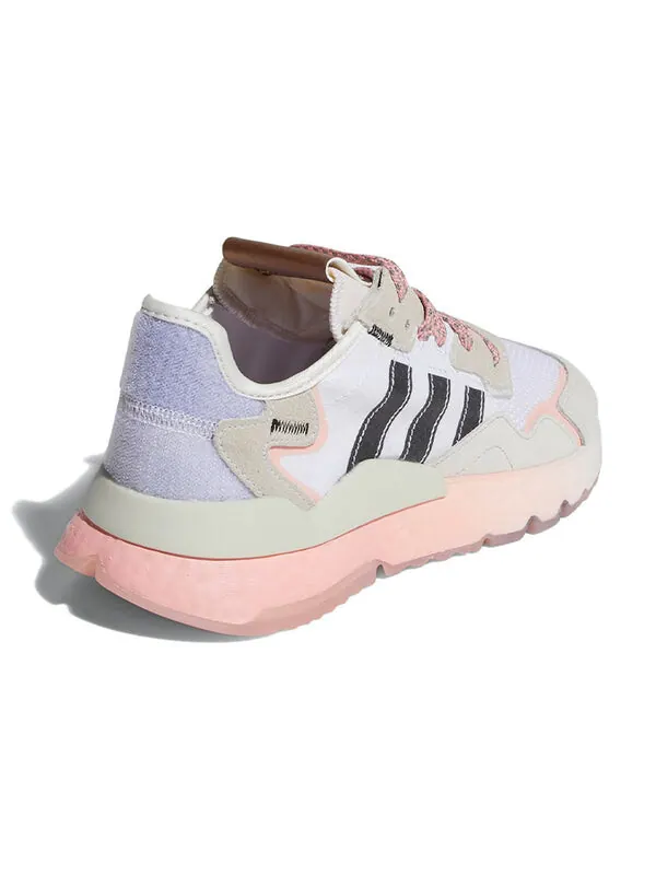 Кроссовки оригинальные nite jogger Adidas — изображение 4 из 4, белый/коричневый/розовый