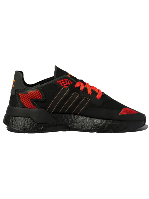 Кроссовки оригинальные nite jogger tech Adidas — изображение 2 из 4, черный/красный