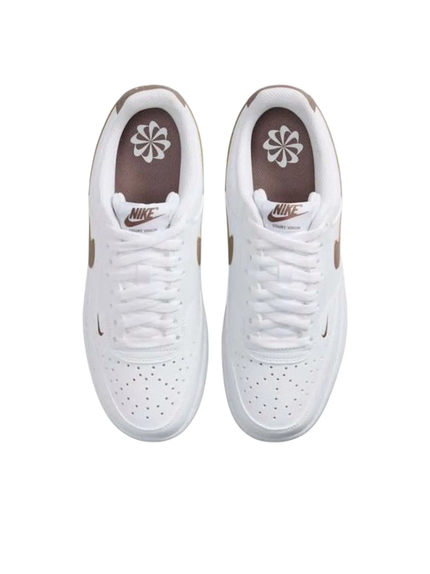 (WMNS) Nike Court Vision Low Next Nature 'White Mink Brown' — изображение 4 из 5, белый/коричневый