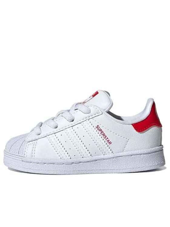 Кроссовки оригиналы суперзвезда el i Adidas — изображение 1 из 4, белый/красный