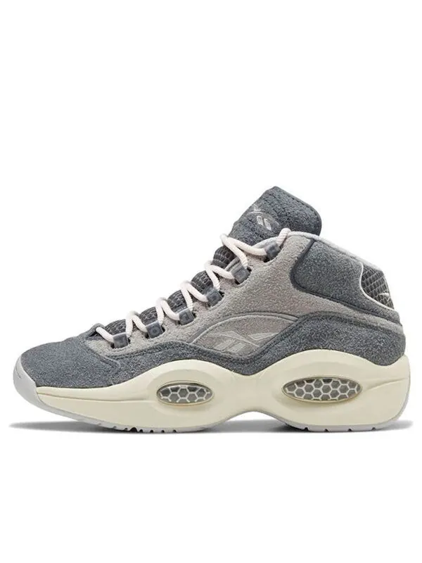 Кроссовки question mid 'grey suede' Reebok — изображение 1 из 4, коричневый/серый