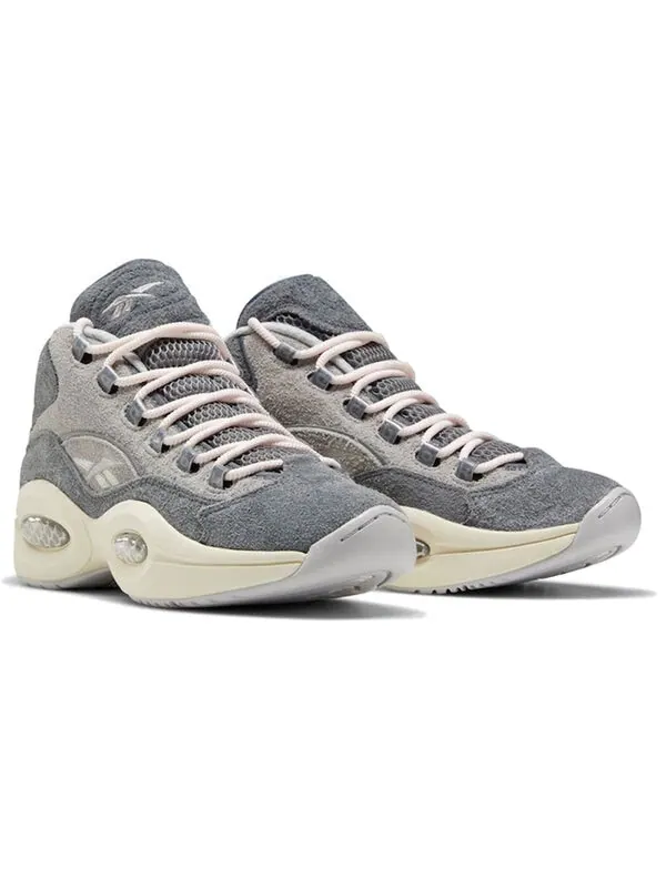 Кроссовки question mid 'grey suede' Reebok — изображение 2 из 4, коричневый/серый