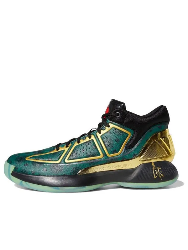 Кроссовки d rose 10 gca Adidas — изображение 1 из 4, зеленый