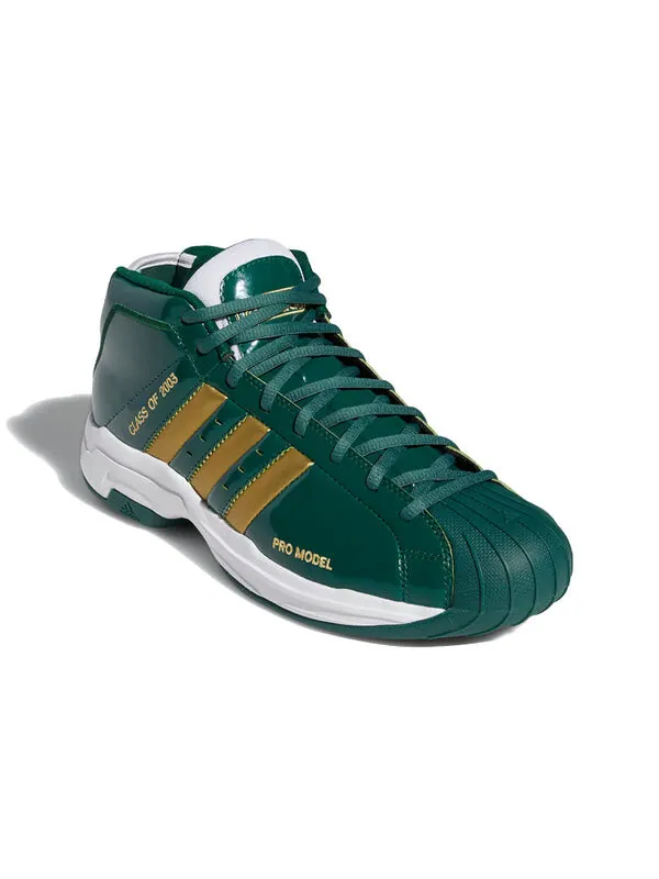 Кроссовки pro модель 2g Adidas — изображение 3 из 4, зеленый/золотистый/белый