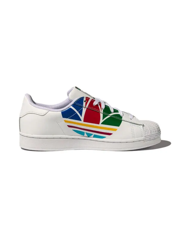 Кроссовки superstar pure j Adidas — изображение 2 из 4, белый