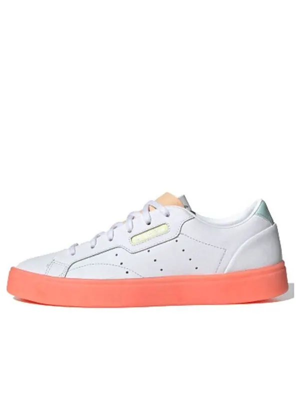 Кроссовки гладкие Adidas — изображение 1 из 4, белый/розовый