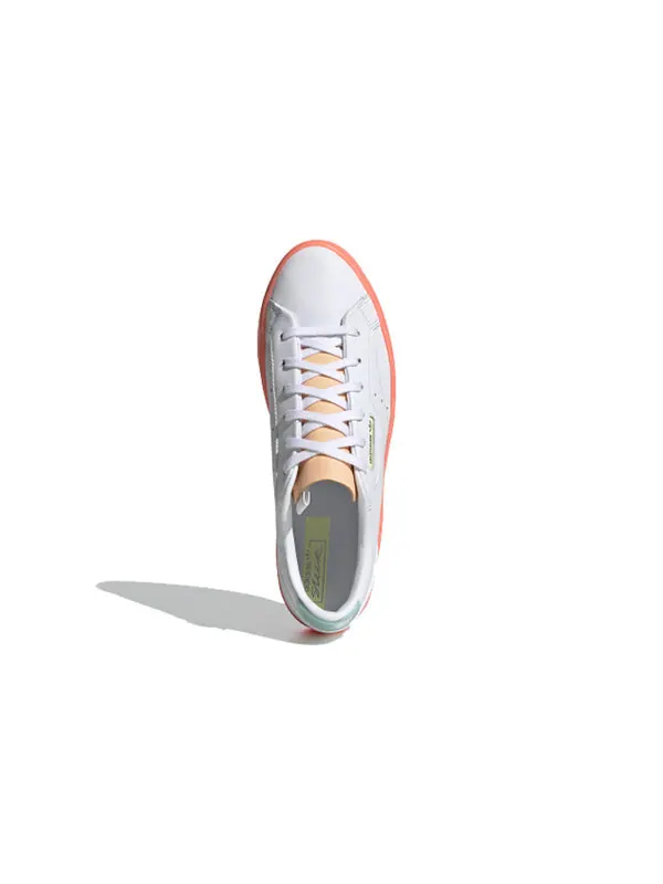 Кроссовки гладкие Adidas — изображение 4 из 4, белый/розовый