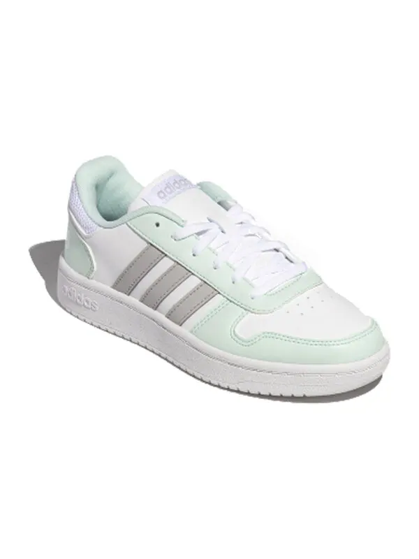 Кроссовки neo hoops 2.0 Adidas — изображение 2 из 4, белый/серый/зеленый