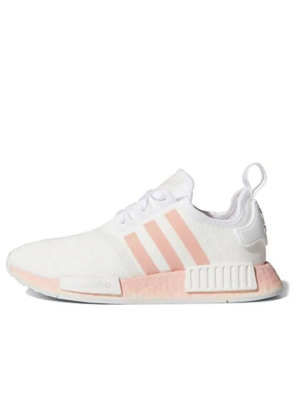 Кроссовки nmd_r1 Adidas — изображение 1 из 4, белый/розовый