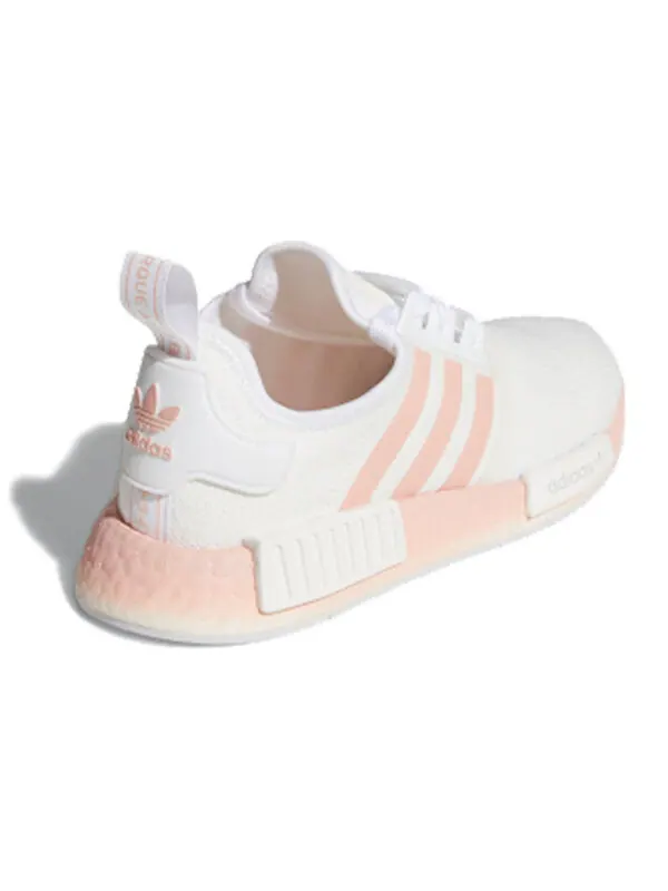 Кроссовки nmd_r1 Adidas — изображение 4 из 4, белый/розовый