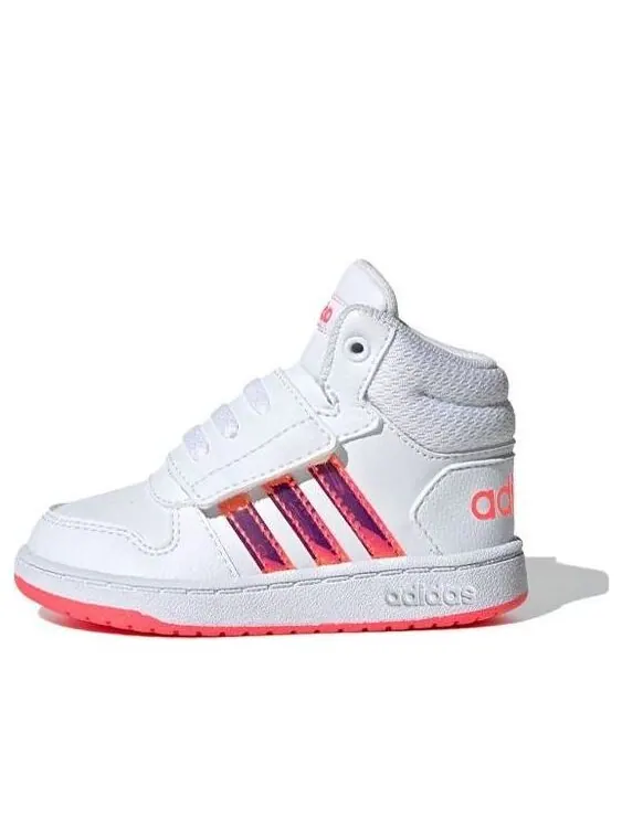 Кроссовки neo hoops 2.0 средние Adidas — изображение 1 из 4, белый/розовый