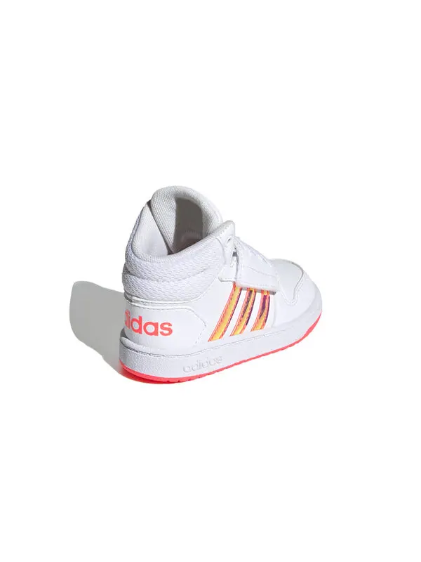 Кроссовки neo hoops 2.0 средние Adidas — изображение 4 из 4, белый/розовый