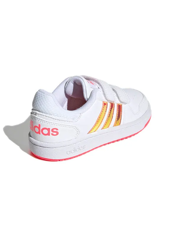 Кроссовки neo hoops 2.0 Adidas — изображение 4 из 4, белый/розовый