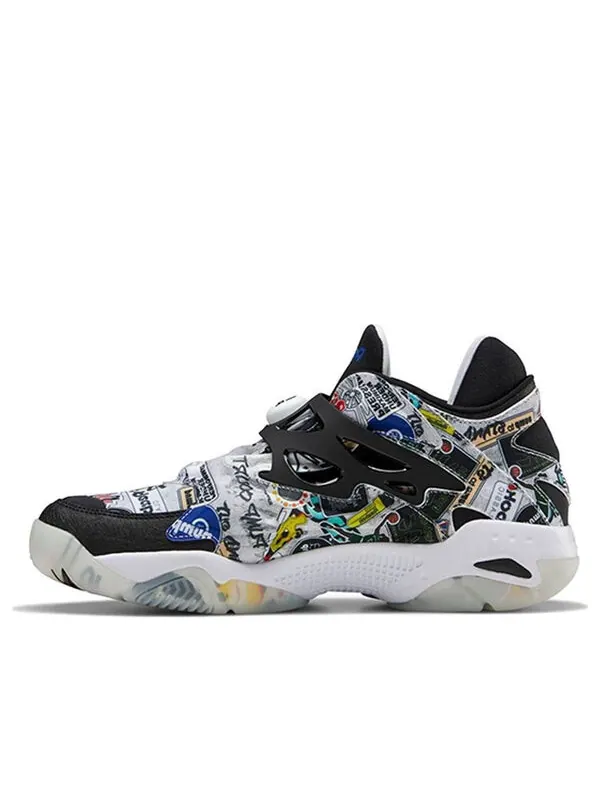 Кроссовки pump court 'sticker city - white black' Reebok — изображение 1 из 4, белый