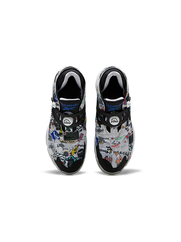 Кроссовки pump court 'sticker city - white black' Reebok — изображение 4 из 4, белый