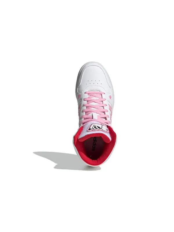 Кроссовки neo hoops 2.0 средние Adidas — изображение 4 из 4, белый/розовый