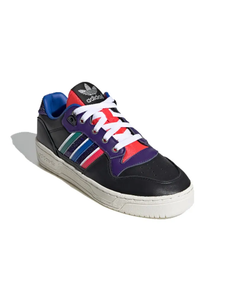 Кроссовки Adidas Originals Rivalry Low 'Black Purple Red' Women's — изображение 2 из 5, черный