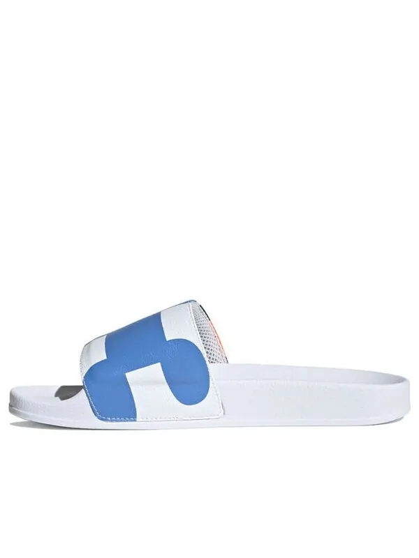Модные сандалии и 3 тапочки adilette унисекс Adidas — изображение 1 из 4, белый/синий/оранжевый